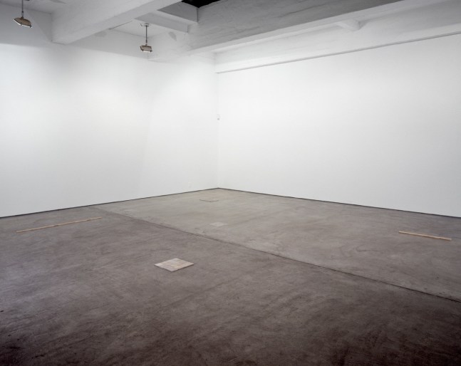 Installation view, Small Sculptures, Paula Cooper Gallery, 521 W 21st Street, New York. October 14 - November 18, 2000. © 2025 Carl Andre / Artists Rights Society (ARS), New York. Courtesy Paula Cooper Gallery, New York.