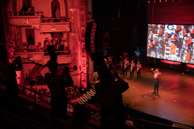 Paul Pfeiffer Paul Pfeiffer: University of Georgia Redcoat Band Live, Performa Commission, Co-Commissioned with VIA Art Fund for the Performa 19 Biennial, Apollo Theater, Harlem, NY, November 11, 2019. Photo: Walter Wlodarczyk