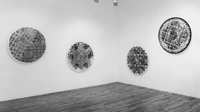 Installation view, Alan Shields, Paula Cooper Gallery, 155 Wooster Street, New York, January 9 - February 1, 1986. © 2025 Alan Shields / Artists Rights Society (ARS), New York. Courtesy Paula Cooper Gallery, New York. Photo: Geoffrey Clements