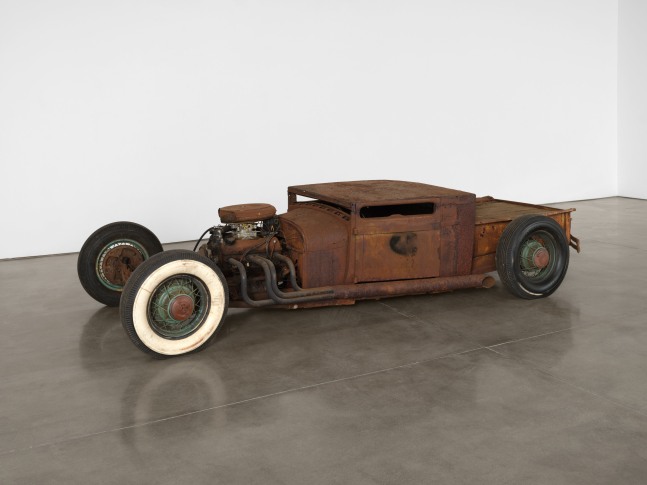 Robert Grosvenor Untitled, 2022 automobile and metal 36 x 67 x 174 in. (91.4 x 170.2 x 442 cm)