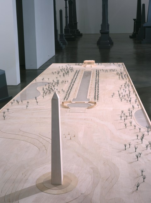Installation view, Proposal for White and Indian Dead Monument Transpositions, Washington, D.C., Paula Cooper Gallery, 534 W 21st Street, New York. September 23 - October 22, 2005. © Sam Durant. Courtesy Paula Cooper Gallery, New York