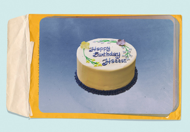 Walid Raad/The Atlas Group
Festival of Gratitude: Hassan, 2003/printed 2021
inkjet print on Luster Paper Epsom Premium
print: 15 1/2 x 22 1/2 in. (39.4 x 57.2 cm)
frame: 16 3/4 x 23 3/4 x 1 1/2 in. (42.5 x 60.3 x 3.8 cm)