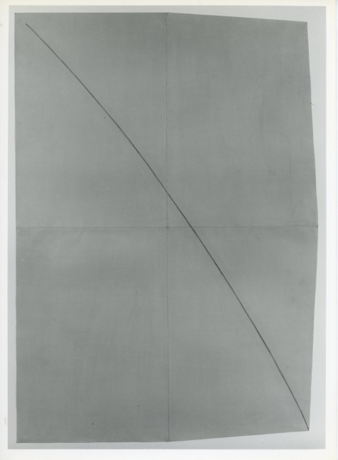 Robert Mangold &quot;Untitled&quot; 1978 Acrylic and pencil on 4 sheets of paper 78 1/2&quot; x 55&quot;