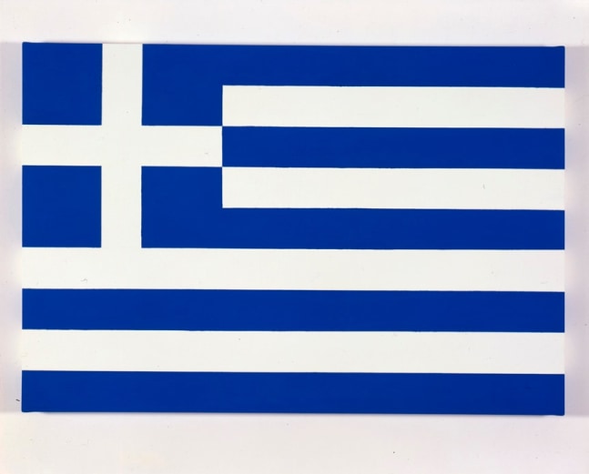 Jonathan Borofsky "Greece" 1987 Acrylic on canvas 30" x 45"