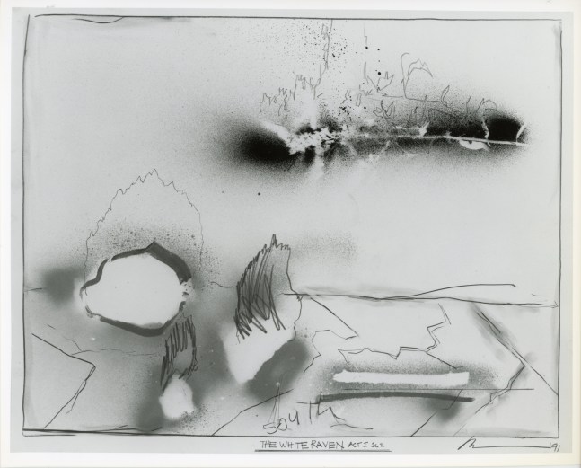 Robert Wilson &quot;Act I, Scene 2&quot; 1991 Charcoal, graphite, conte crayon, oilstick, and spray paint on paper 23&quot; x 29&quot;