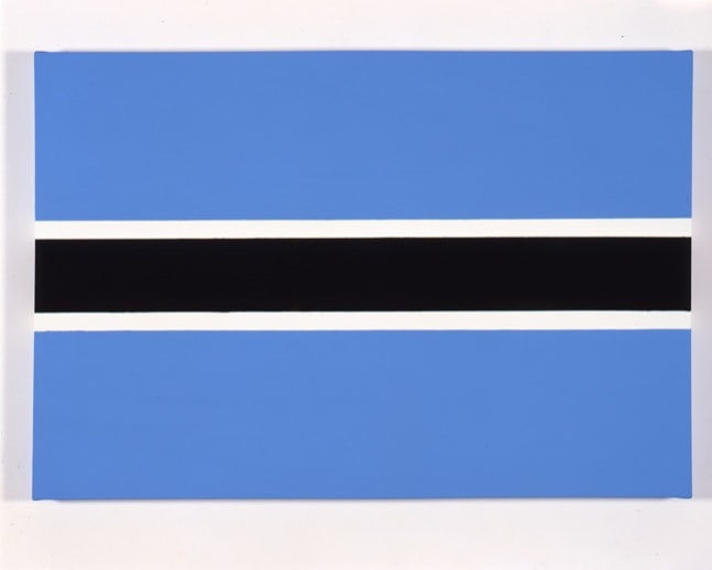 Jonathan Borofsky &quot;Botswana&quot; 1988 Acrylic on canvas 30&quot; x 45&quot;