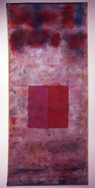Alan Shields &quot;Worm with a Spur&quot; 1987 Colored paper pulp, thread 28&quot; x 28&quot;