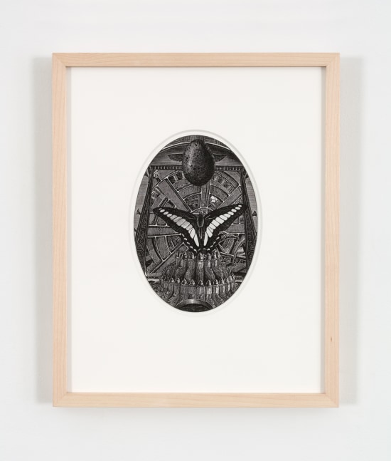 Bruce Conner UNTITLED, c. 2001 graphite photocopy of collage on archival paper image: 6 1/2 x 4 1/2 in. (16.5 x 11.4 cm) frame: 13 x 10 1/2 x 1 1/4 in. (33 x 26.7 x 3.2 cm)