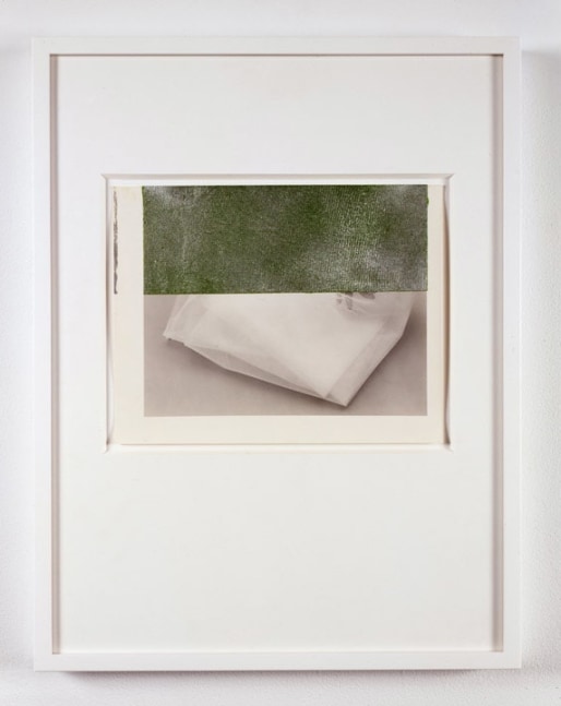 Rudolf Stingel "untitled (#3)" 1989 Oil and enamel on black and white photograph 7 1/2 x 9 5/8 in.