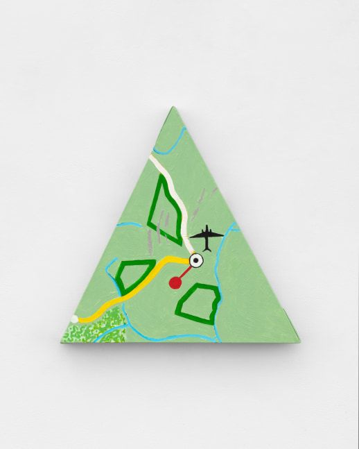 Jennifer Bartlett, Yalinga, Central Africa, 2003, oil on canvas 17 3/4 x 18 x 2 in. (45.1 x 45.7 x 5.1 cm)