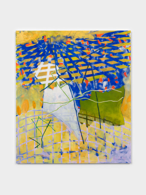 Cynthia Hawkins Chapter 3: Maps Necessary for a Walk in 4D #1, 2024 acrylic and oil bar on canvas 76 x 66 in. (193 x 167.6 cm)