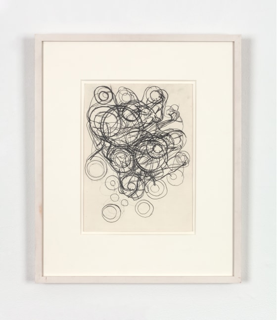 Atsuko Tanaka Untitled, 1980 pencil on paper image: 10 3/4 x 7 3/4 in. (27.3 x 19.7 cm) frame: 18 1/4 x 15 x 1 1/4 in. (46.4 x 38.1 x 3.2 cm)
