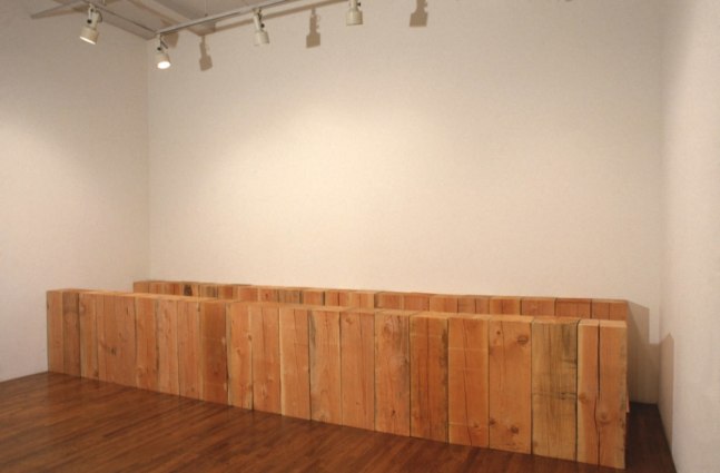 Carl Andre &quot;Cornwell&quot; 1991 Douglas fir, 60 units 35 3/4&quot; x 228&quot; x 59&quot; overall