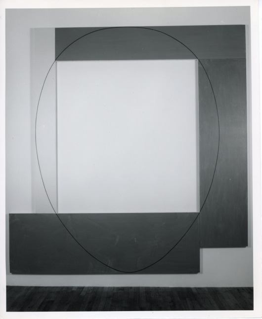 Robert Mangold &quot;Four Color Frame Painting #1&quot; 1983 Acrylic, pencil on canvas 111 x 105&quot;