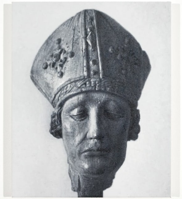 Rudolf Stingel "Untitled (Bishop)" 2009 Oil on linen 16 x 13 in.