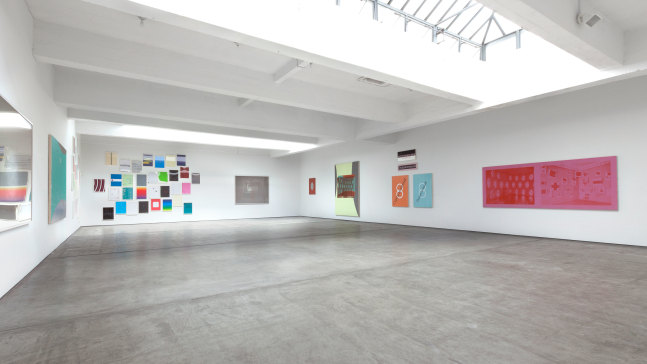 Installation view, Walid Raad and David Diao, September 22 – November 3, 2012