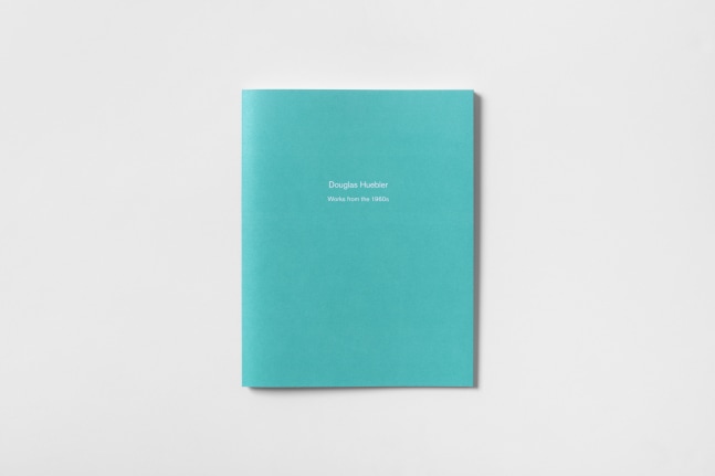 Douglas Huebler Works from the 1960s Cover