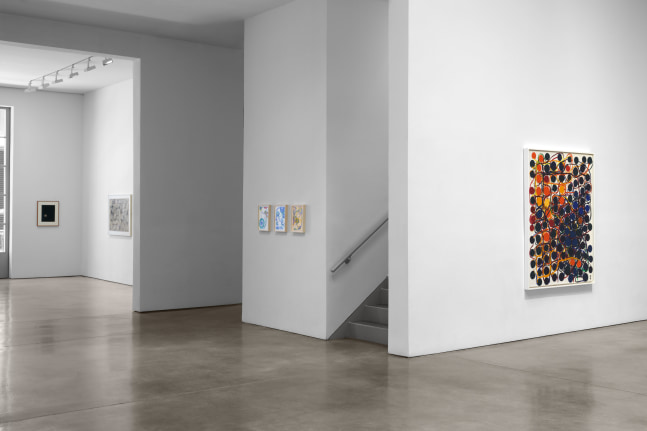 Installation view, Atsuko Tanaka, Yayoi Kusama, Paula Cooper Gallery, New York, May 8 - June 14, 2025. Courtesy Paula Cooper Gallery, New York, Photo: Steven Probert.