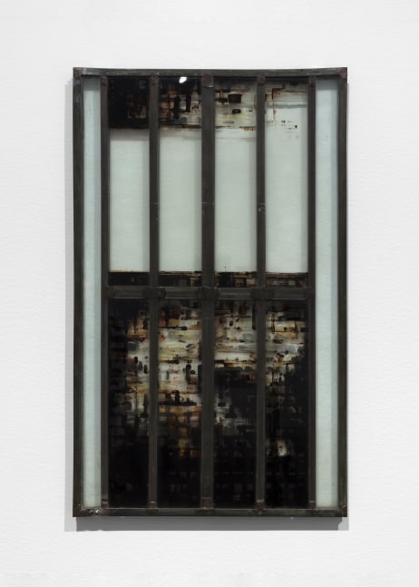 David Novros Doumani Portal, 1982 glass, leading and lacquer 2 panels, each: 21 1/2 x 12 1/2 x 1 in. (54.6 x 31.8 x 2.5 cm)