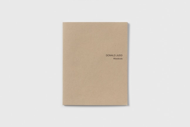 Donald Judd Woodcuts Cover