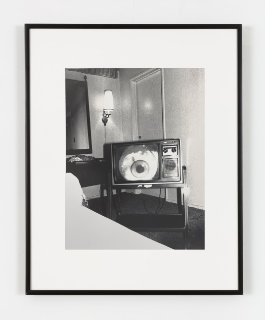 Bruce Conner 
THE LATE NIGHT MOVIE ON TV 13A: JUNE 10, 1978, photographed 1978, printed 1986
gelatin silver print image: 13 1/16 x 8 7/8 in. (33.2 x 22.5 cm)
frame: 20 3/4 x 16 3/4 in. (52.7 x 42.5 cm)