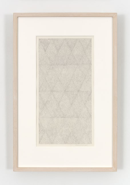 Jan Schoonhoven MV 6, 1968 ink on paper 15 3/4 x 7 7/8 in. (40 x 20 cm); frame: 23 1/4 x 15 1/4 in. (59.1 x 38.7 cm)