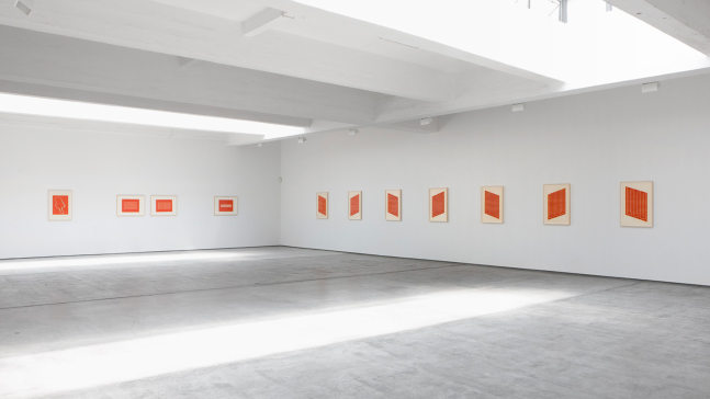 Installation view, Woodcut Prints, Paula Cooper Gallery, 521 W 21st Street, New York. May 2 - May 31, 2008. © Judd Foundation / Artists Rights Society (ARS), New York.