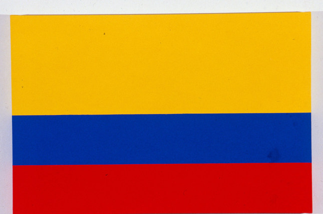 Jonathan Borofsky &quot;Colombia&quot; 1988 Acrylic on canvas 30&quot; x 45&quot;