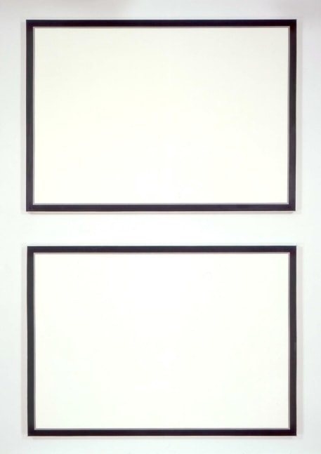 Joe Baer "Untitled (Stacked Horizontal Diptych - Aluminum)" 1966-74 Oil on canvas 126 1/2 x 84 x 2 1/2 in overall
