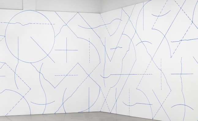 Installation view, Sol LeWitt, Arcs and Lines, May 7 – August 26, 2011