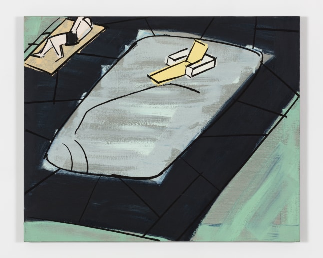 Michael Hurson Palm Springs Painting #5, 1971 oil and silkscreen on canvas 25 x 34 in. (63.5 x 86.4 cm)