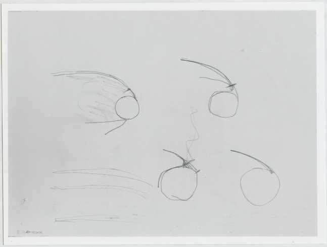 Robert Grosvenor "Untitled" 1992 Pencil on drywall 14 1/4" x 19 3/8" x 3/4"