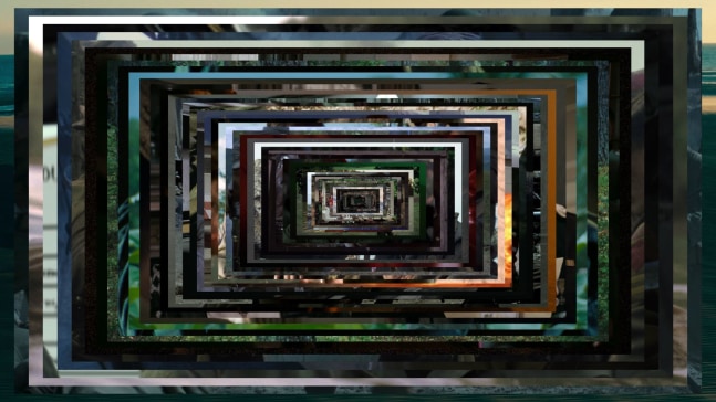 "Untitled", 1999  Colored ink on frosted mylar  11-1/2 x 34-1/8 inches