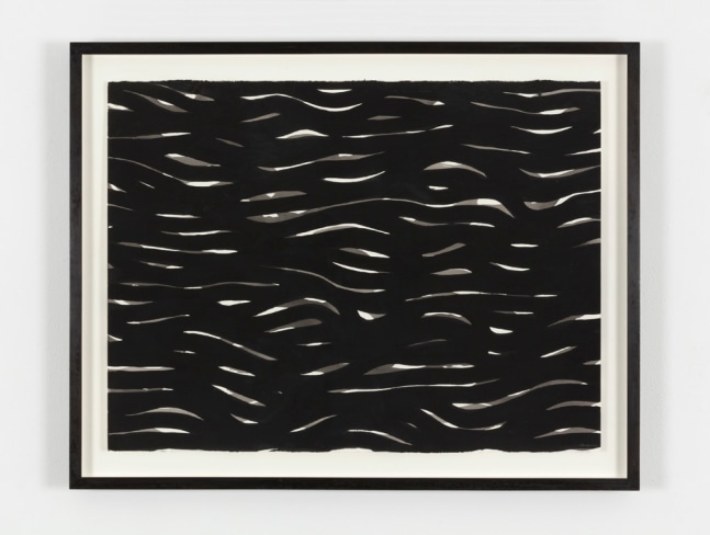 Sol LeWitt "Horizontal Brushstrokes" 2002 Gouache on paper 22 1/2 x 30 in.