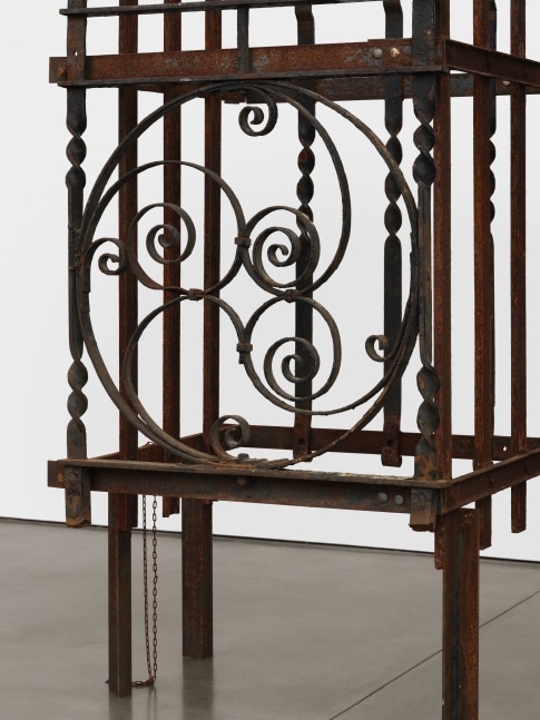 Terry Adkins Sermonesque, 2003 Metal and drum with buttons 84 x 17 x 30 in. (213.4 x 43.2 x 76.2 cm)