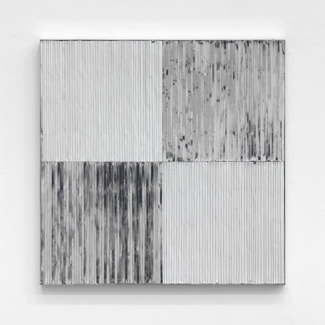 Hans Haacke A 7-61, 1961 reflective foil on hardboard 25 5/8 x 25 5/8 x 4 1/8 in. (65.1 x 65.1 x 10.5 cm)