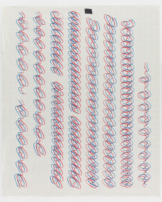 Tauba Auerbach Ligature Drawing, 2018 ink on paper 32 1/2 x 27 in. (82.6 x 68.6 cm)