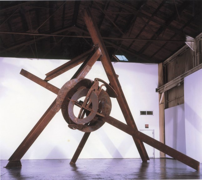 Mark di Suvero "Time Out for D'Oresme" 2005 Steel 27 ft x 32 ft. 6 in. x 32 ft. 1 in.