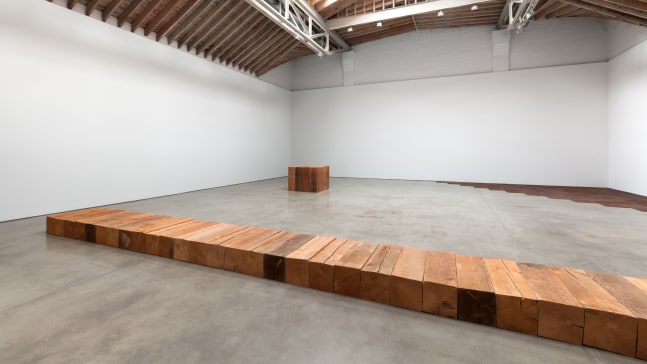 Installation view, Carl Andre, May 31 – July 25, 2014