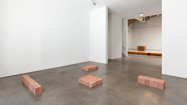 Installation view, Carl Andre, May 31 – July 25, 2014