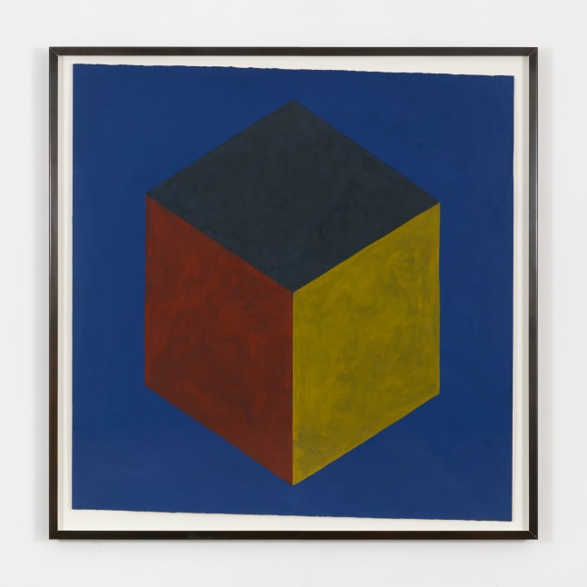 Sol LeWitt Cube, 1997 gouache on paper 60 1/2 x 60 1/2 in. (153.7 x 153.7 cm) frame: 66 3/4 x 66 1/4 x 2 1/4 in. (170.2 x 170.2 x 5.7 cm)