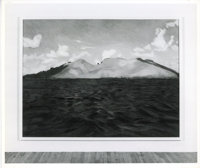 Jennifer Bartlett &quot;To the Island&quot; 1982 Oil pastel on paper; pine frame with white enamel paint 74 5/8&quot; x 98 7/8&quot;