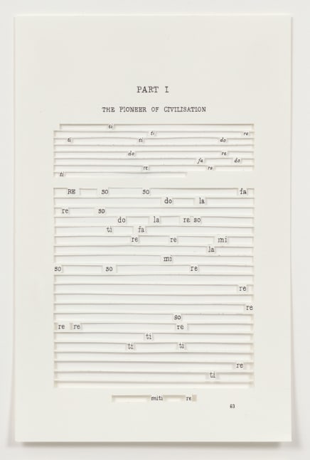 Jane Benson, The Pioneers of Civilisation (Mona Caird), 2018 hand-cut ink on paper, archival inkjet print on sintra