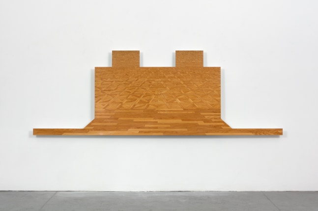 Walid Raad Section 88: Views from inner to outer compartment_ACT VI_Scene IV, 2013 wood 32 x 94 x 2 1/2 in. (81.3 x 238.8 x 6.4 cm), Edition of 3, 2 AP