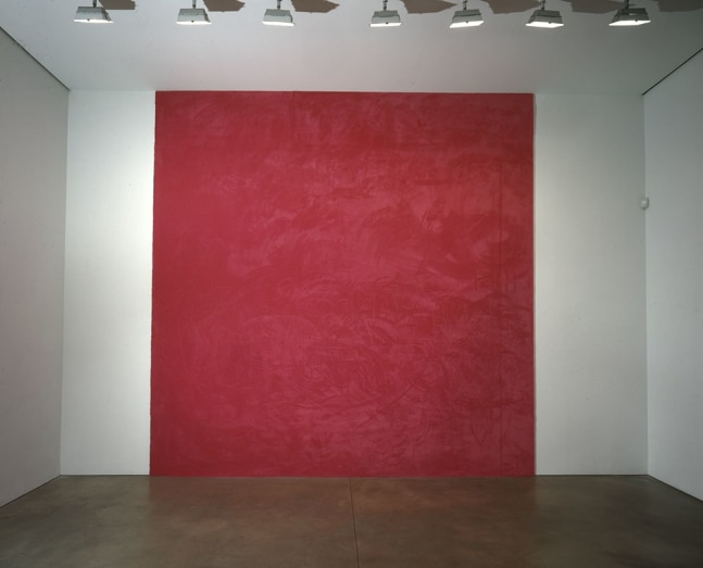 Rudolf Stingel "Untitled" 1997 Pink shazam carpet 167 x 167"