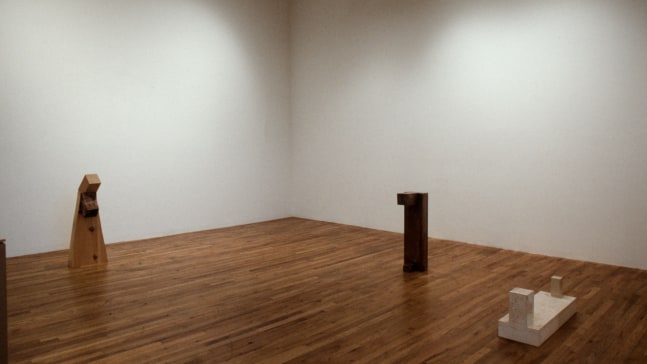 Installation view, New Sculpture, Paula Cooper Gallery, 155 Wooster Street, New York, November 1 - 29, 1984. © 2025 Joel Shapiro / Artists Rights Society (ARS), New York. Courtesy Paula Cooper Gallery, New York. Photo: Geoffrey Clements.