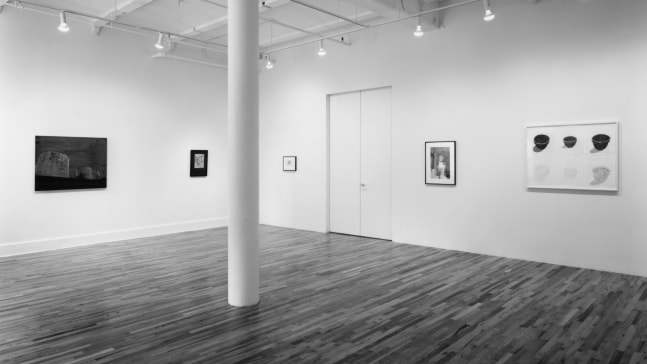 Installation view, Trisha Brown Dance Company Benefit Art Sale, Paula Cooper Gallery, 149 Wooster Street, New York, April 11 - 21, 1990. Photo: Andrew Moore.