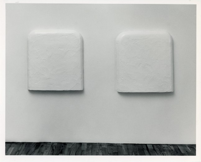 Robert Gober &quot;Two Basinless Sinks&quot; 1986 Plaster, plywood, wire lath, semi-gloss, enamel paint 27 1/2&quot; x 66&quot; x 2 1/2&quot;