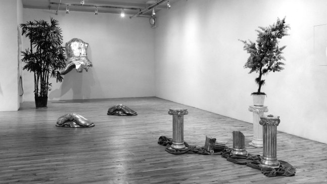 Installation view, Sculpture Lynda Bengalis, Paula Cooper Gallery, 155 Wooster Street, New York, November 8 - December 3 1975. © Lynda Benglis / Licensed by Artists Rights Society (ARS) New York. Courtesy PACE, New York, and Paula Cooper Gallery, New York. . Photo: Geoffrey Clements.
