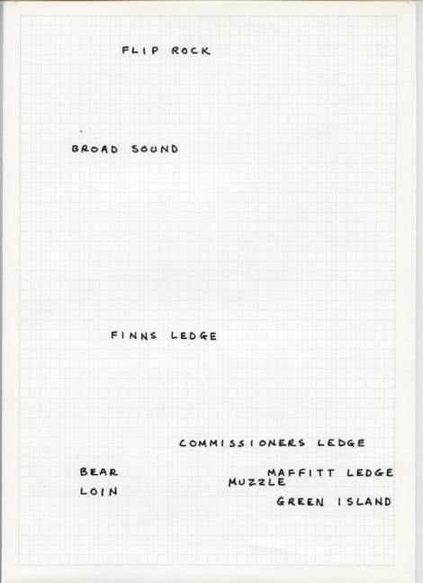 Carl Andre "123456 123456 123456 123456 123456" 1972 Pen on graph paper 8 1/2 x 11 5/8 in.